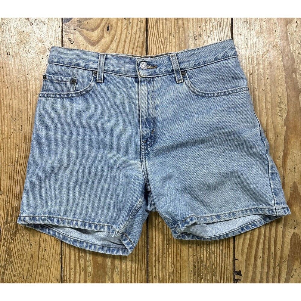 Levis Vintage 555 Guy Fit Shorts Women Size 6 Blue Denim  High Rise 100% Cotton